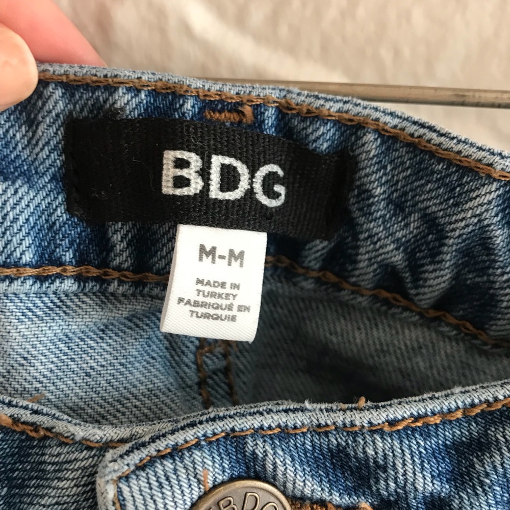 BDG Vintage Blue Notched Denim Skirt - Picture 6 of 7